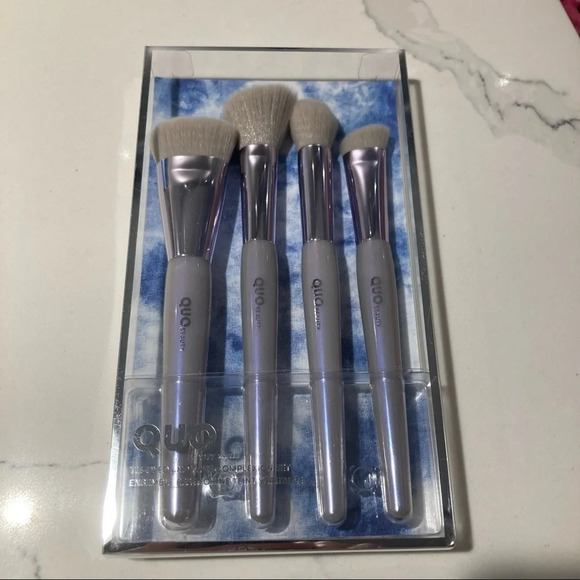 QUO  Makeup Brush Set Tie-Dyed & True Complexion Set of 4 NWT - Picture 4 of 5